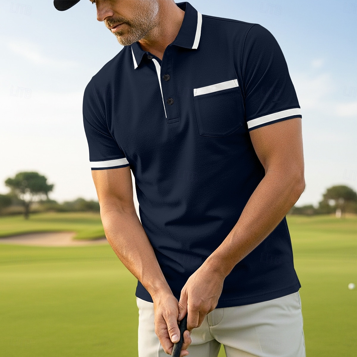 Homme Chemises Polo Gaufre Polo Occasionnel Formel Col à bandes Manche Courte Mode Couleur Unie Texturé Bloc de Couleur Boutons Été Automne Printemps & Automne Coupe Slim Blanche Rouge Bordeaux bleu de 2026 ? $22.99 –P8