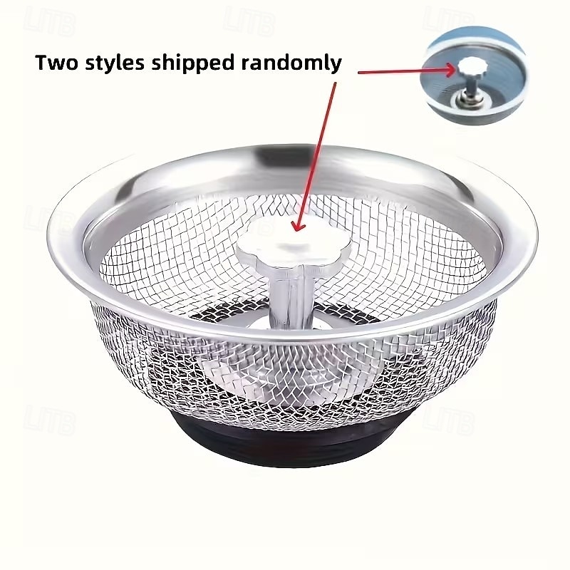 Комплект из 2 сетчатых фильтров для раковины из нержавеющей стали, противозасоряющий сливной фильтр с центральной ручкой, легко чистится, подходит для кухонных, ванных, туалетных и раковинных стоков. 2026 - $10.99 –P1