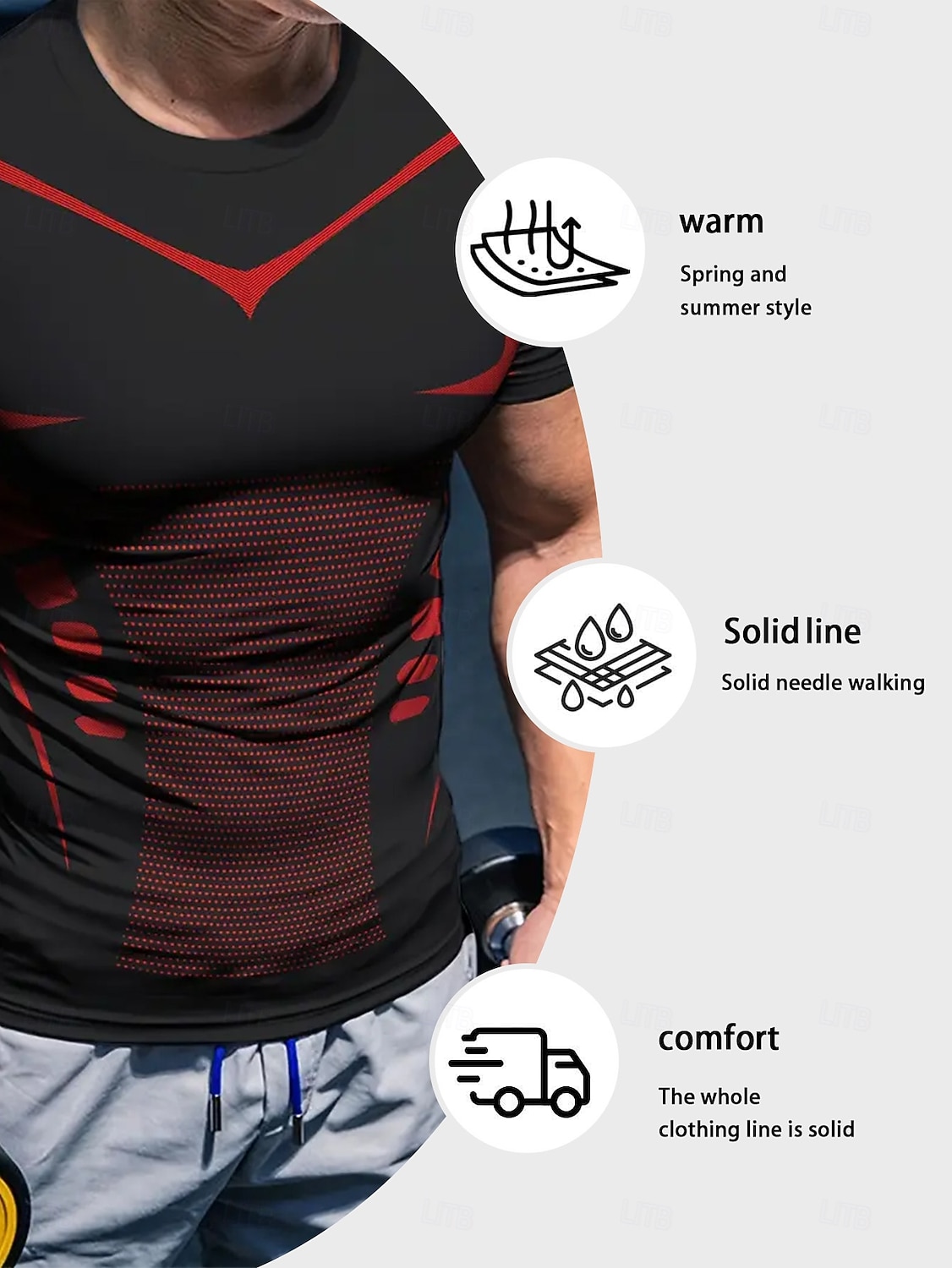 Bărbați Tricou Tee Top Mânecă scurtă Stil Nautic Vară Primăvară Toate Sezoanele Geometric Simplu Modă Sportiv De Bază Uscare rapidă Sporturi & Exterior Fitness Îmbrăcăminte de Sport  Albastru piscin 2026 - $13.49 –P3