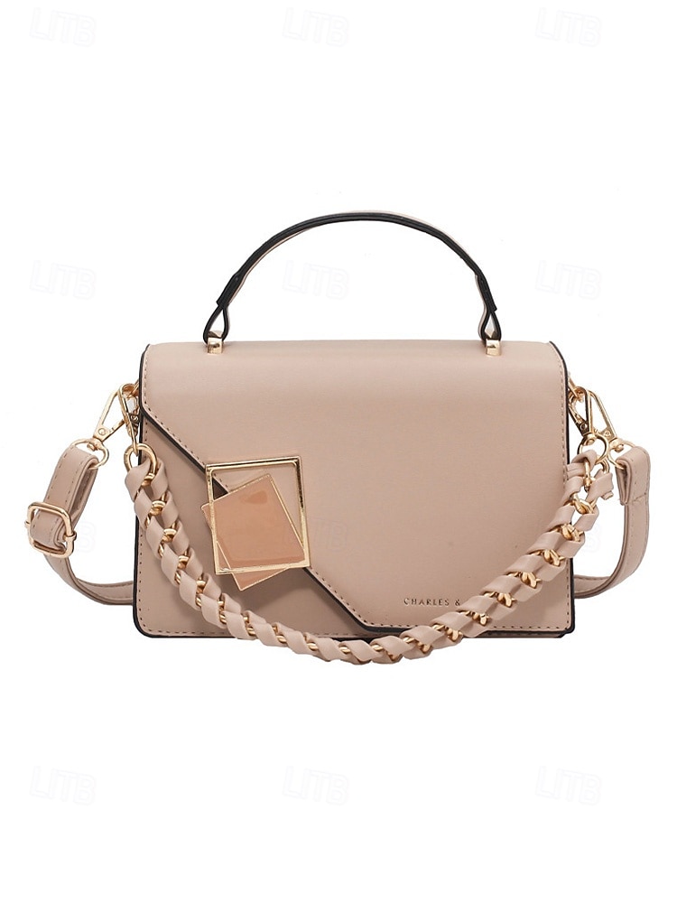 תיק צד אלגנטי לנשים עם דמוי עור, תיק כתף אופנתי עם ידית עליונה ורצועת שרשרת, ארנק אופנתי להמרה לנשים, מושלם ללבישה יומיומית, טיולים לחופשה וללבוש מסיבה 2026 - $19.99 –P12