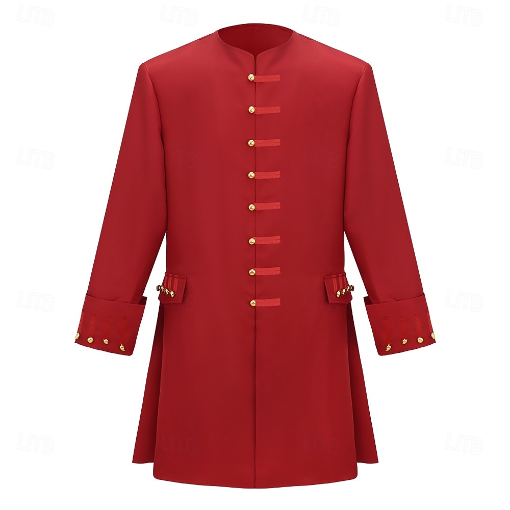 Retro Vintage Rococó Vitoriano Casacos Manga Comprida Traje Real Fantasia Homens Dia Das Bruxas Carnaval feira renascentista LARP Adulto Blusa de 2026 por $70.99 –P2
