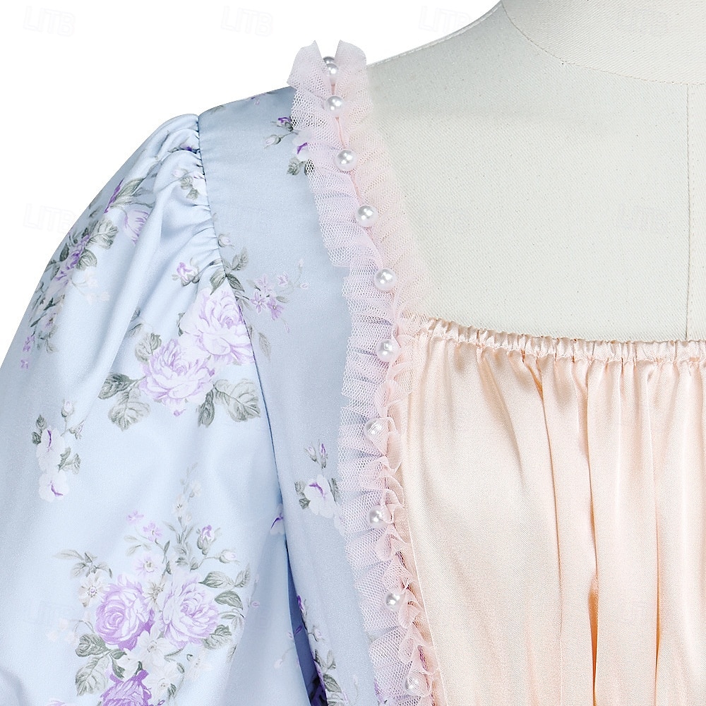 19ος αιώνας Περίοδος Αντιβασιλείας Μέχρι τον αστράγαλο Φορέματα Κοντά μανίκια Πριγκίπισσα Ευγενής κυρία Φλοράλ Φανταχτερή Φόρεμα Γυναικεία βασιλικός Απόκριες Πάρτι Τσαγιού LARP Ρεν Φερ Ενηλίκων Φόρεμα 2026 - $79.99 –P4