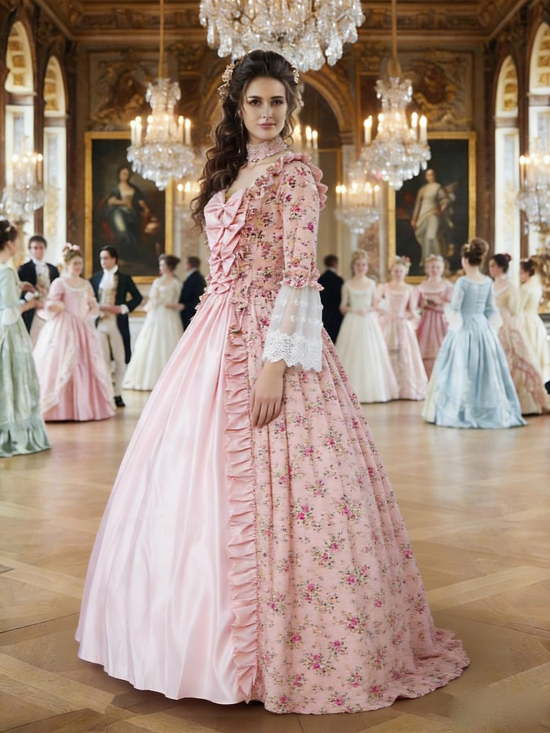 Rococò Barocco Vittoriano Lunghezza al pavimento Vestito Abito da Ballo Manica del polsino svasato Principessa Sposa Abito da ballo Costume Halloween Carnevale Mascherata Matrimonio Performance del 2026 a $137.99 –P14