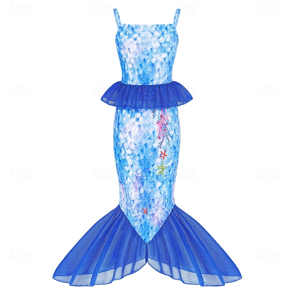 Sirena Princesas Sirena Vestidos Disfraz de fiesta temática Cosplay for Chica Niños Carnaval Mascarada Fiesta Festivos 2026 - $25.99 –P3