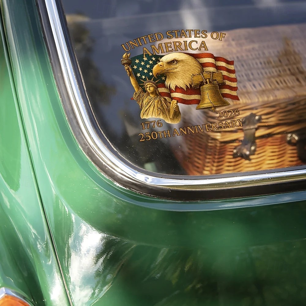 Patriotic USA Eagles 250th Anniversary Car Window Decal Sticker, America  Semiquincentennial 1776-2026 Eagle Stickers, USA Independence Flag Decals, Durable Vinyl Stickers for Car Window 2026 - $9.99 –P3