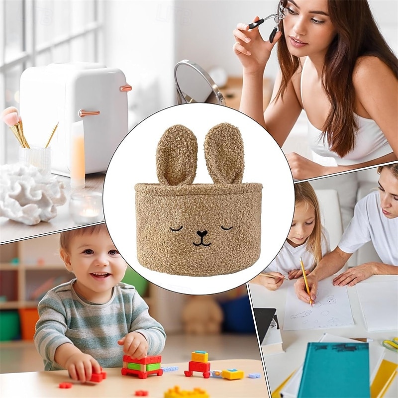 cestino di Pasqua - cestino portaoggetti per mensole, adorabile scatola decorativa a forma di coniglio, perfetto per scrivanie, mensole, lavanderie, camerette dei bambini, bagni del 2026 a $19.99 –P4