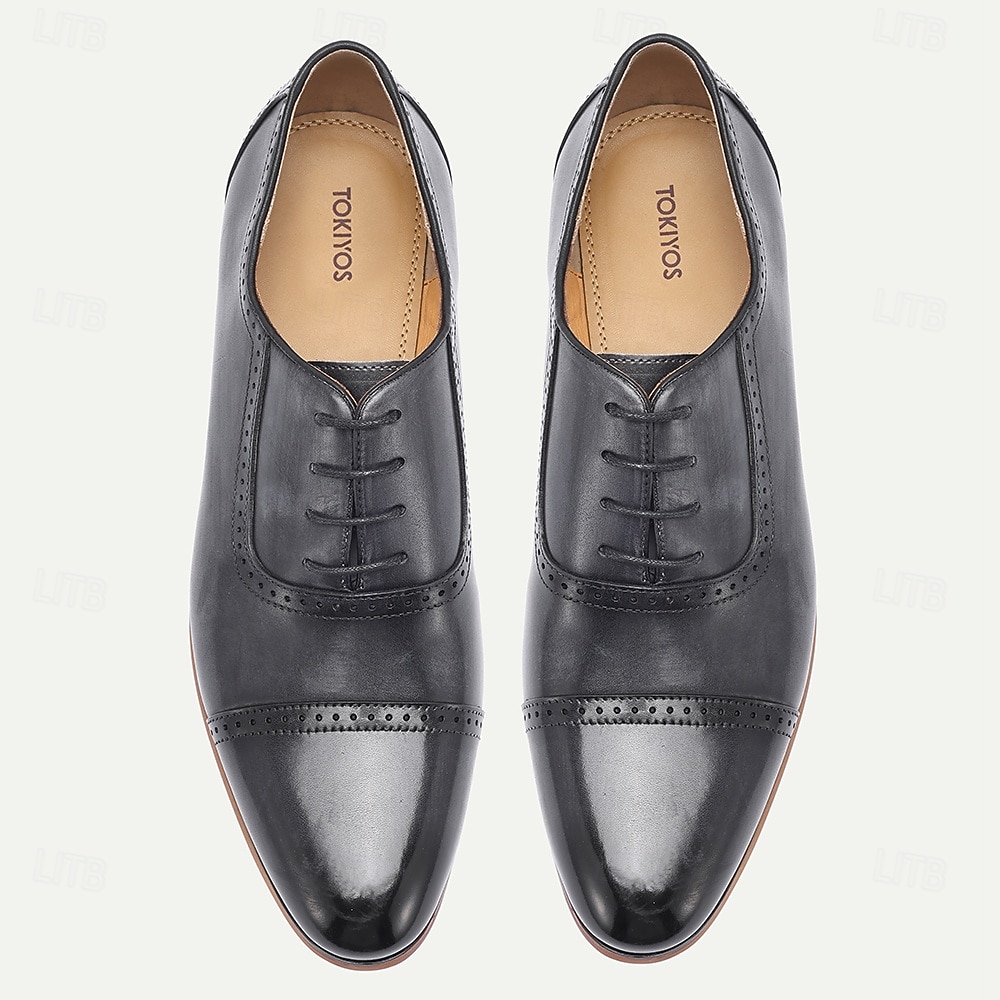 Schwarze Herren-Anzugschuhe aus echtem Leder, klassische Hochzeitsschuhe für den Bräutigam und festliche Anlässe 2026 - $84.99 –P4