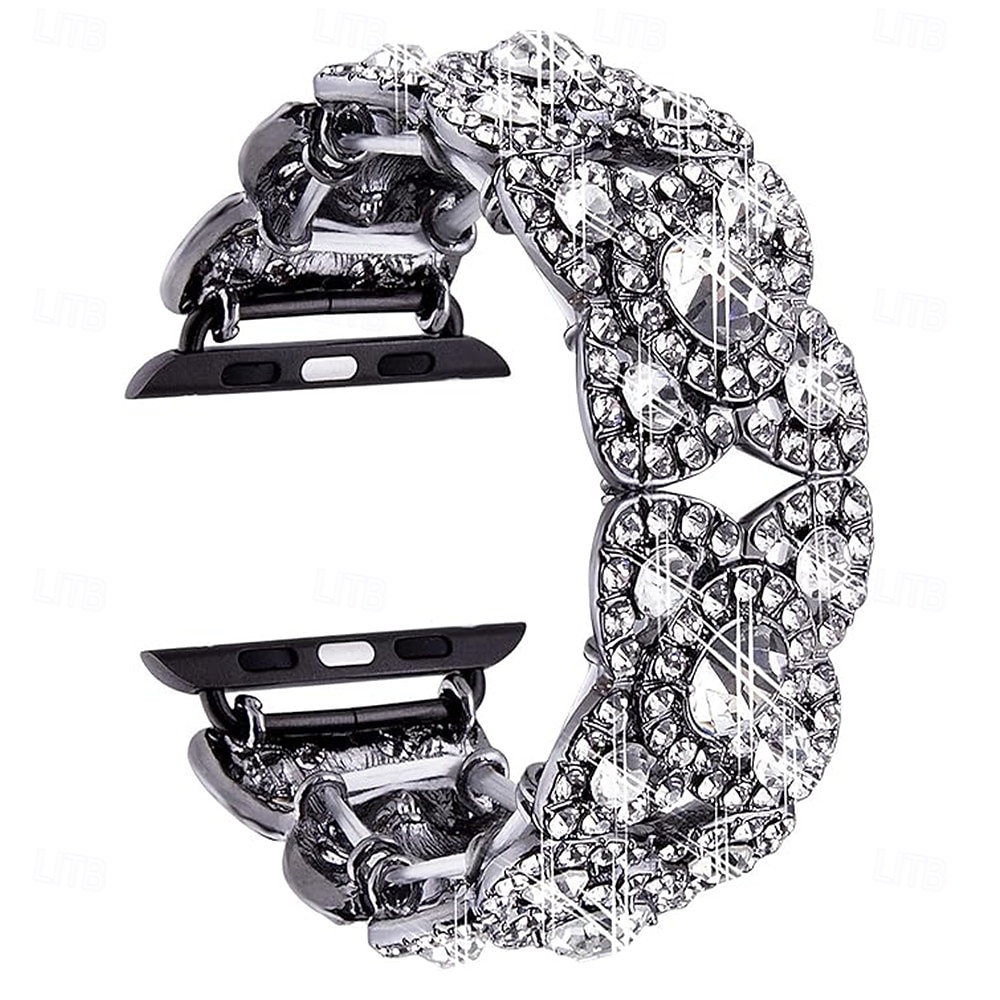 Jewelry Bracelet Compatible with Apple Watch band 38mm 40mm 41mm 42mm 44mm 45mm 49mm Glitter Bling Diamond Stainless Steel Strap Replacement Wristband for iwatch Ultra 3 2 Series 11 10 9 8 7 SE 6 5 4 2026 - $22.99 –P4