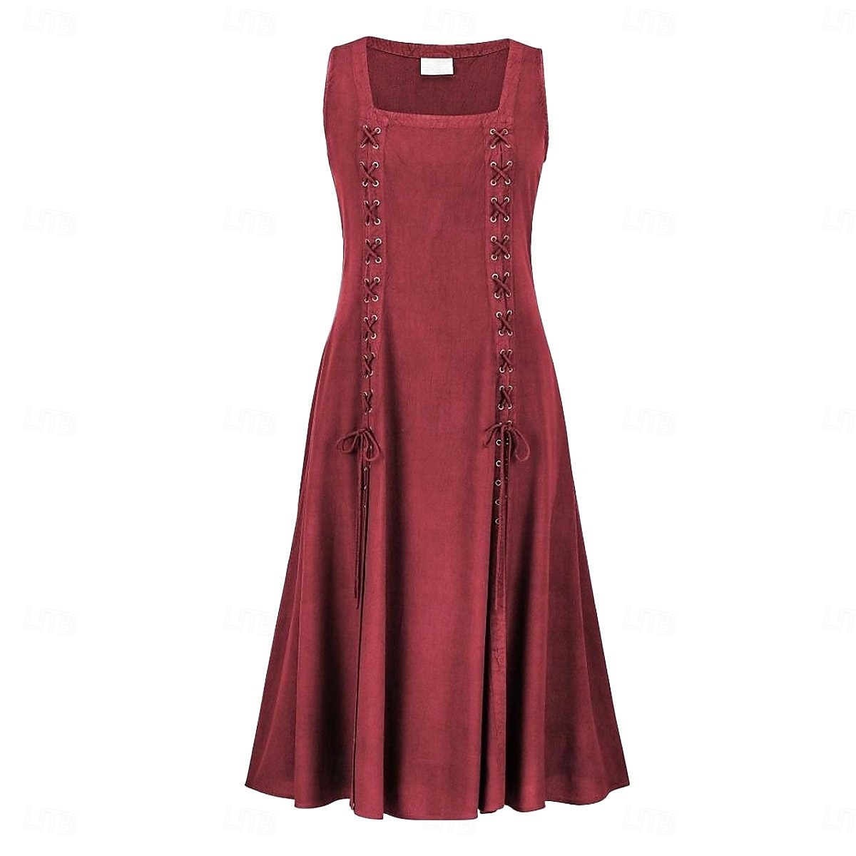 Retro vintage Middeleeuws Renaissance Tot de grond Jurken Mouwloos Fee Kostuum Dames Fantasie Halloween Carnaval Renaissance beurs LARP Volwassenen Kleding 2026 - $65.99 –P3