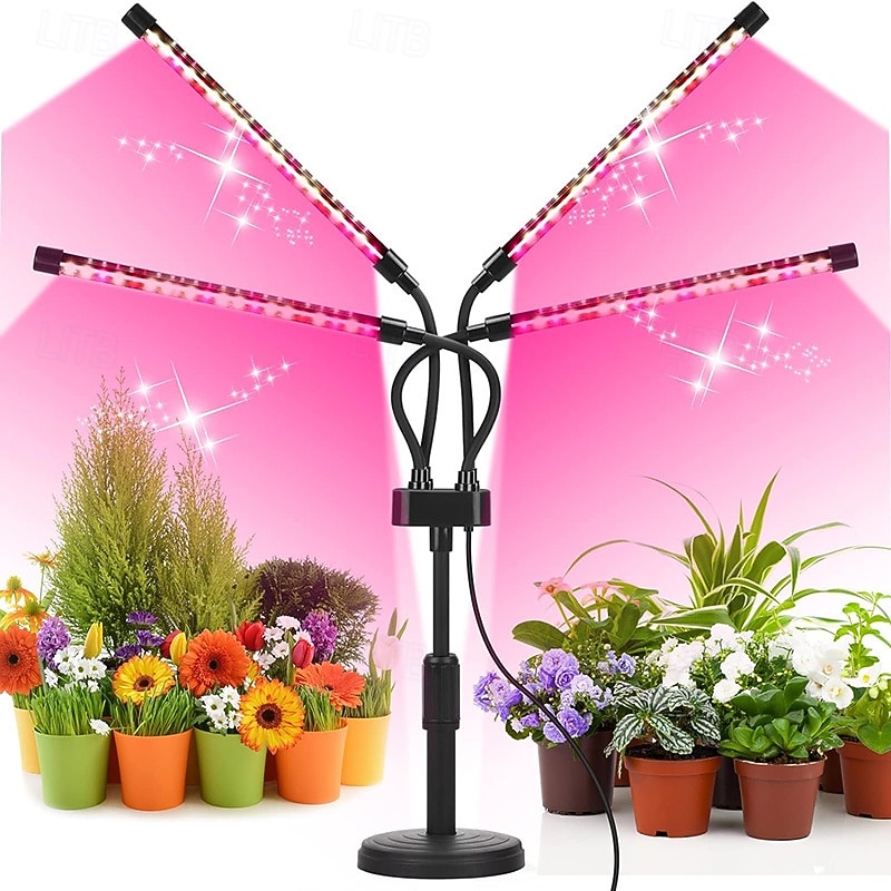 Luminária de mesa LED ajustável para cultivo de plantas, espectro completo para plantas de interior, hidroponia, suculentas e ervas, com 3/4/5 lâmpadas, alimentada por USB, 5V, luz suplementar para o de 2026 por $22.99 –P1