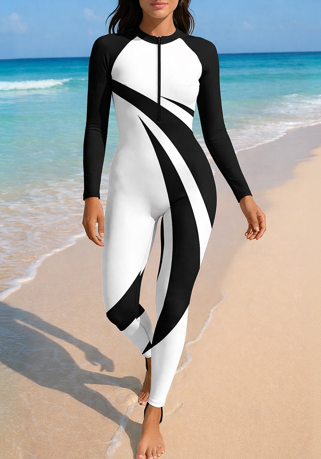 Per donna Top sottomuta Cerniera Frontale UPF50+ Asciugatura Rapida Leggero Manica Lunga Body Maglia da nuoto Surf Spiaggia Sport Acquatici Estate del 2026 a $49.99 –P6