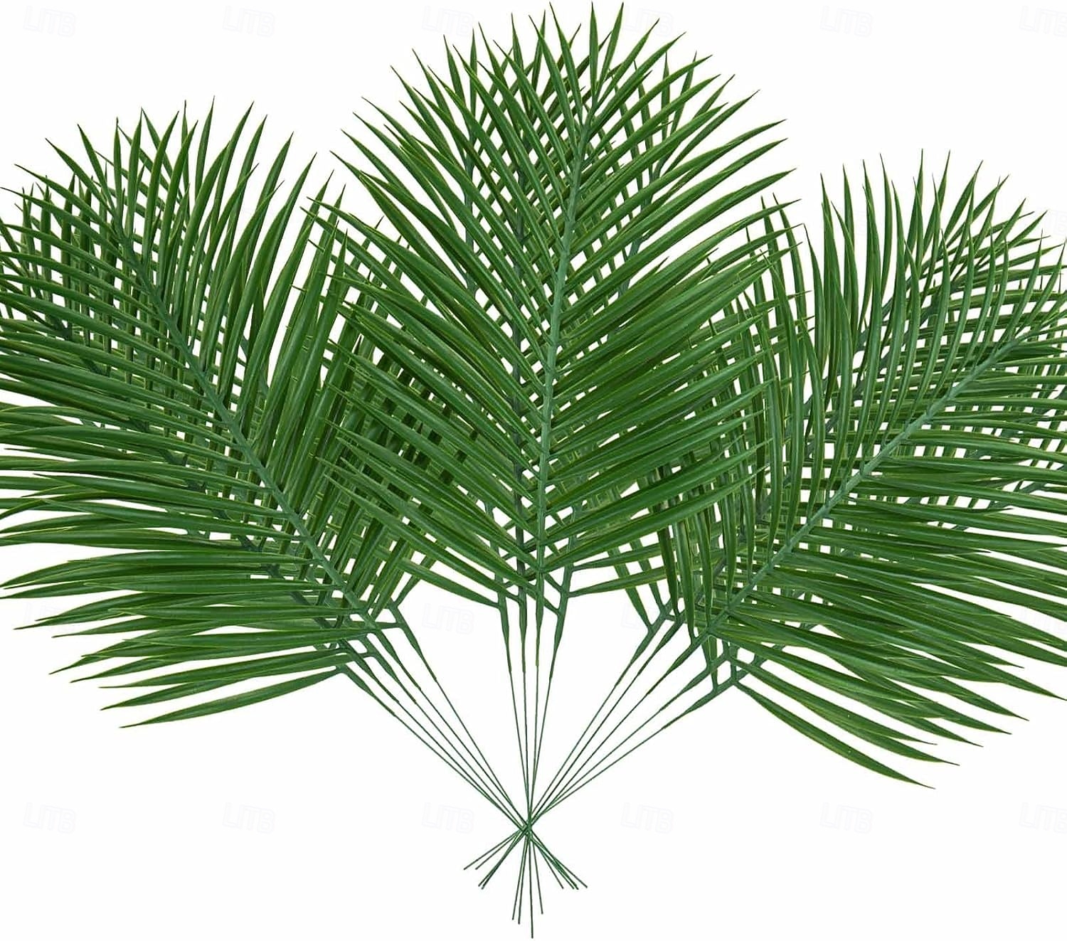 2026年 人工ヤシの葉 14/42 個、20.4 インチの屋外用フェイクヤシの葉、グリーン、トロピカルスタイル、家の装飾、結婚式、誕生日パーティーに最適。  コレクション – $19.99 –P1