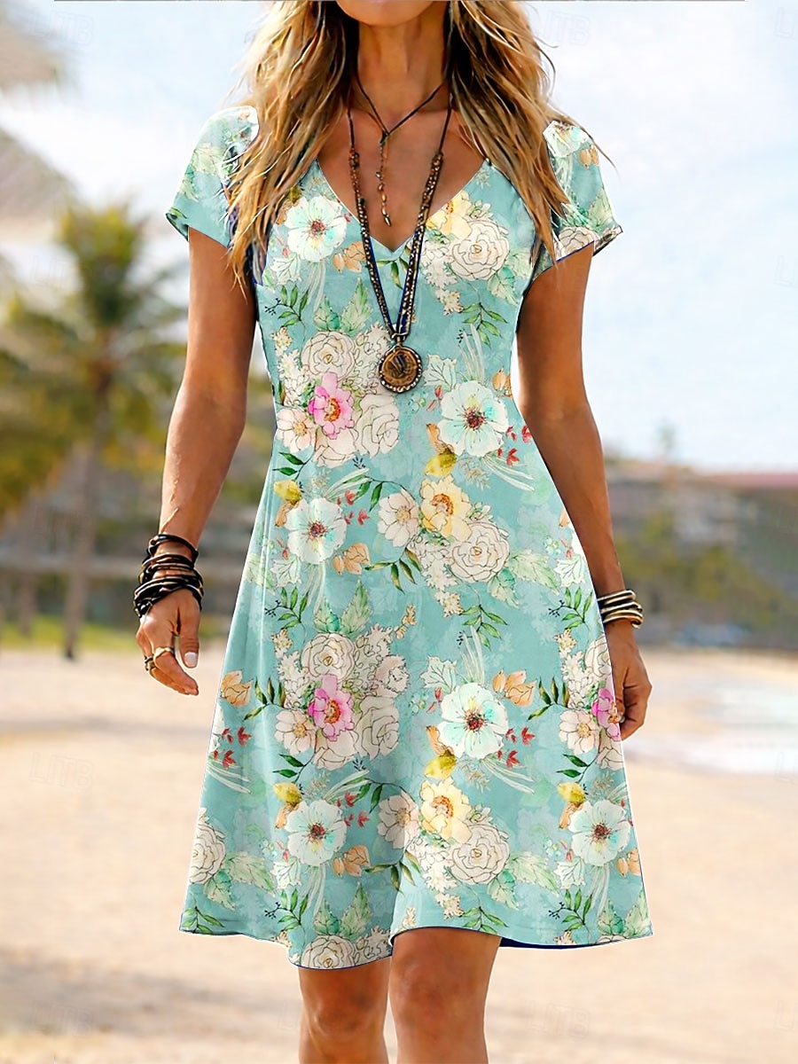 t shirt dress for women knee length Knee-length cotton T-shirt dress
