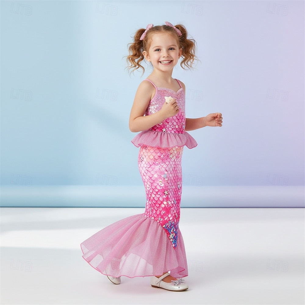 sereia Princesa sereia Vestidos Fantasia de festa temática Fantasias for Para Meninas Infantil Crianças Carnaval Baile de Máscaras Festa Feriado de 2026 por $23.99 –P1