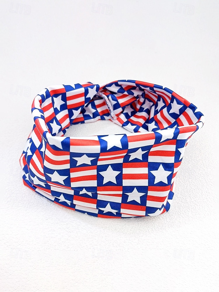 Stati Uniti 250° Anniversario Fascia per Capelli in Poliestere Patriottica da Donna Wrap per Capelli in Elastico Estensibile con Molti Stili di Bandiera USA Leggera e Confortevole Festiva per il del 2026 a $7.99 –P8