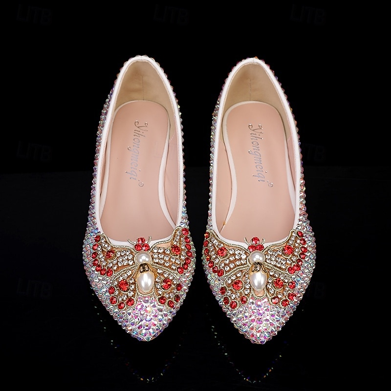 Zapatos de tacón plano con punta puntiaguda y tiras en el tobillo para mujer, para fiesta, boda, coloridos 2026 - $64.99 –P1