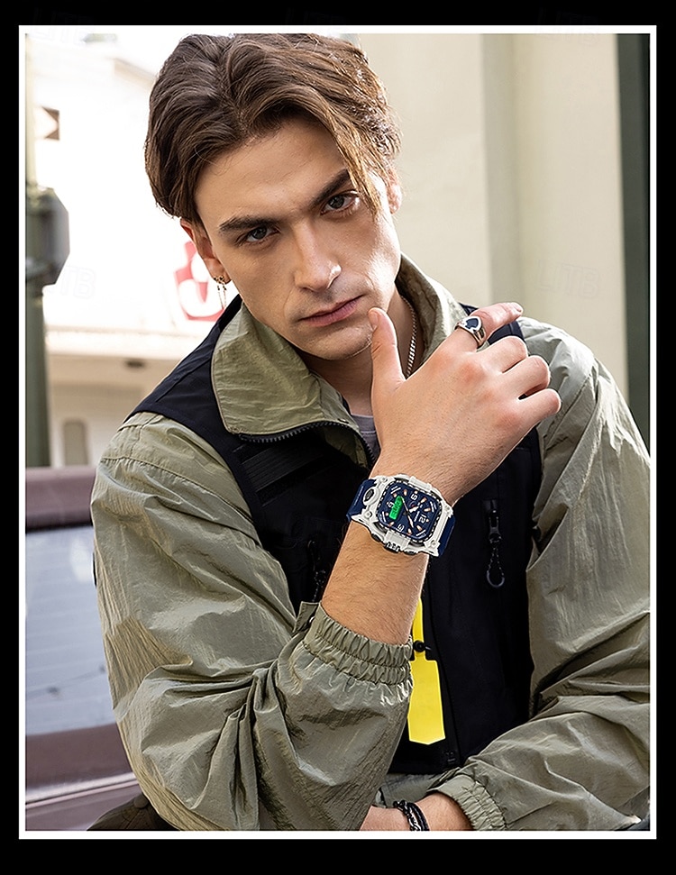 SANDA Men Digital Watch Creative Large Dial Outdoor Sports Luminous Stopwatch Alarm Clock Countdown Silicone Gel Silicone Watch 2026 - $26.99 –P17