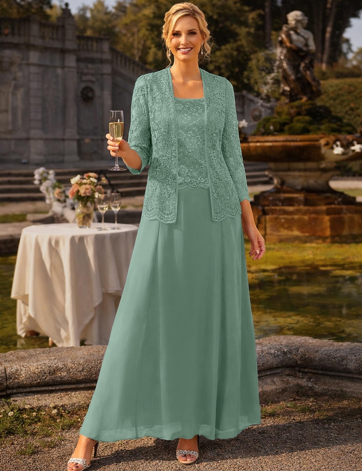 simple wedding guest dress Satin Blue High Low Sleeveless #J1491 featuring a chic design with hollow Dress Sets Floor Length Wedding