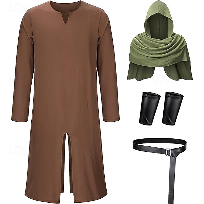 Mittelalterlich Renaissance Ausgefallene Kostüme Armschützer Tunika Krieger Wikinger Kostüm Herren Halloween Karneval Leistung LARP Renaissance-Messe Erwachsene Kostüm 2026 - $54.99 –P5