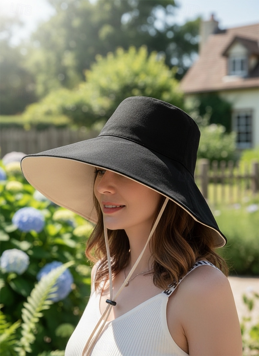 1 pcs Hombre Mujer Gorro para el Sol Gorro para senderismo Ala ancha Verano Al aire libre Protección Solar Filtro Solar Transpirable Reductor del Sudor Sombrero Color sólido Mezcla Poliéster / Algodón 2026 - $19.99 –P5