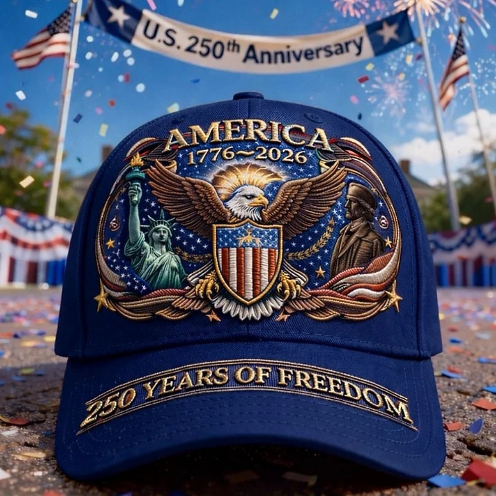 orel &svoboda &americká vlajka 250. výročí baseballová čepice 1776–2026 vlastenecký vyšívaný klobouk usa oslava půlkvětinového výročí dárek 2026 - $21.99 –P2