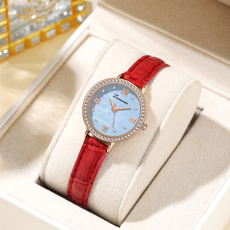 Muttertagsgeschenk 1 originale Business-Stil Perlmutt-Muster-Uhr modische Damen-Uhr Ipx7 wasserdicht Freizeit Sport Quarz-Armbanduhr für Frauen Box 2026 - $17.99 –P1