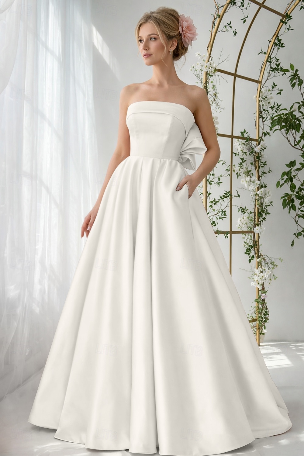 P6 Prom A-Line Floor Length Prom Dresses Elegant Minimalist Sleeveless ...