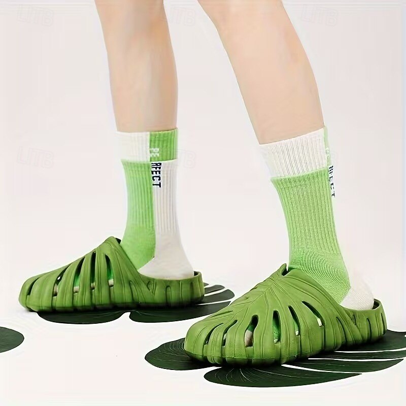 Papuci casual de vară pentru bărbați și femei, papuci de exterior cu talpă groasă din raion de bambus, pantofi cu gaură în spate, model broască țestoasă 2026 - $24.99 –P3