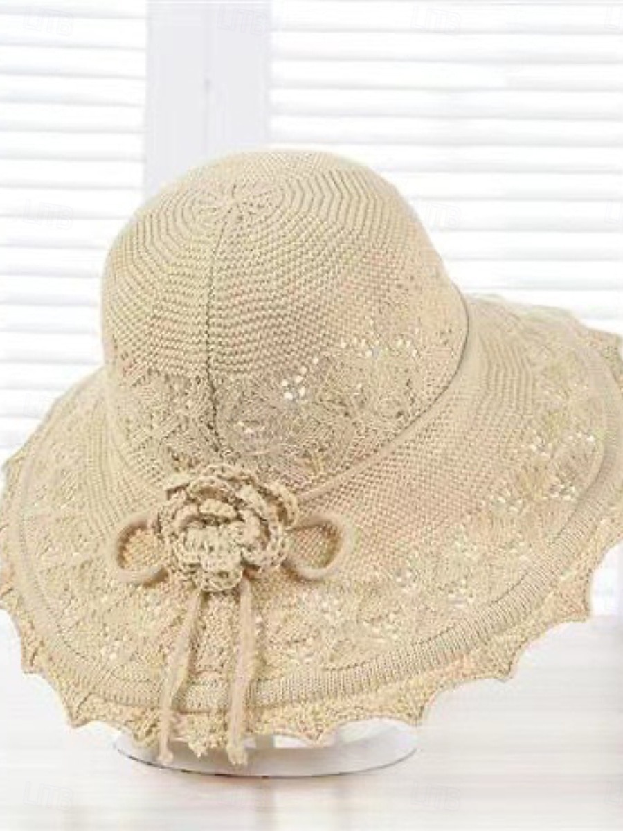 Damskie Kapelusz Kapelusz Ochrona przed słońcem Oddychający Codzienny Na zewnątrz Ulica Kwiat Czyste kolory 2026 - $4.99 –P2