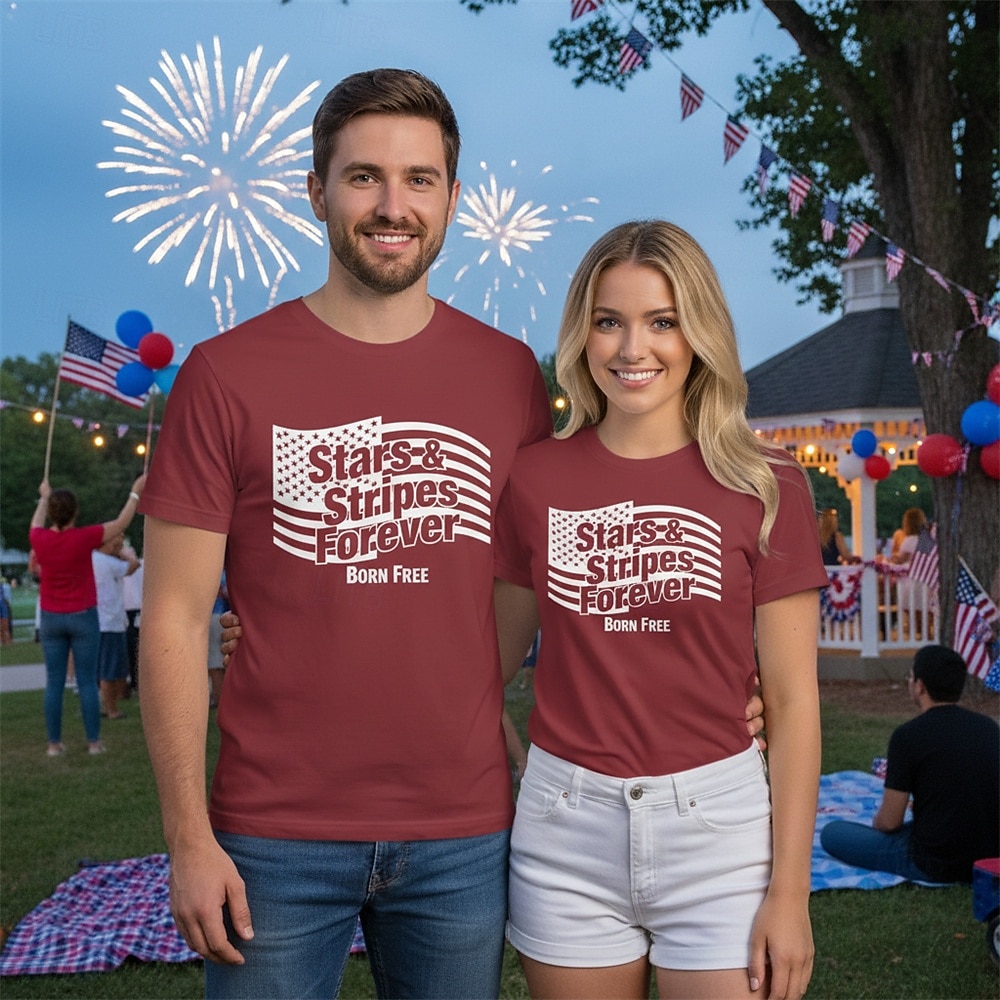 Patriotic T-shirt Graphic Tee USA Retro Vintage Patriotic T-shirt Sleeve 1776-2026 for Unisex Adults' 3D Print  for Independence Day / the Fourth of July 4th of July Party 2026 - $20.99 –P3