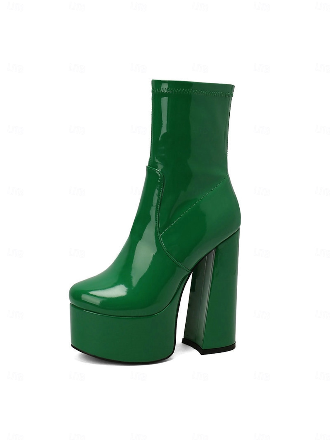Women's Patent Leather Platform Ankle Boots with Chunky High Heels - Modern Fashion Statement Boots for Women, Ideal for Nightlife, Parties, Clubs and Evening Outfits 2026 - $64.99 –P3