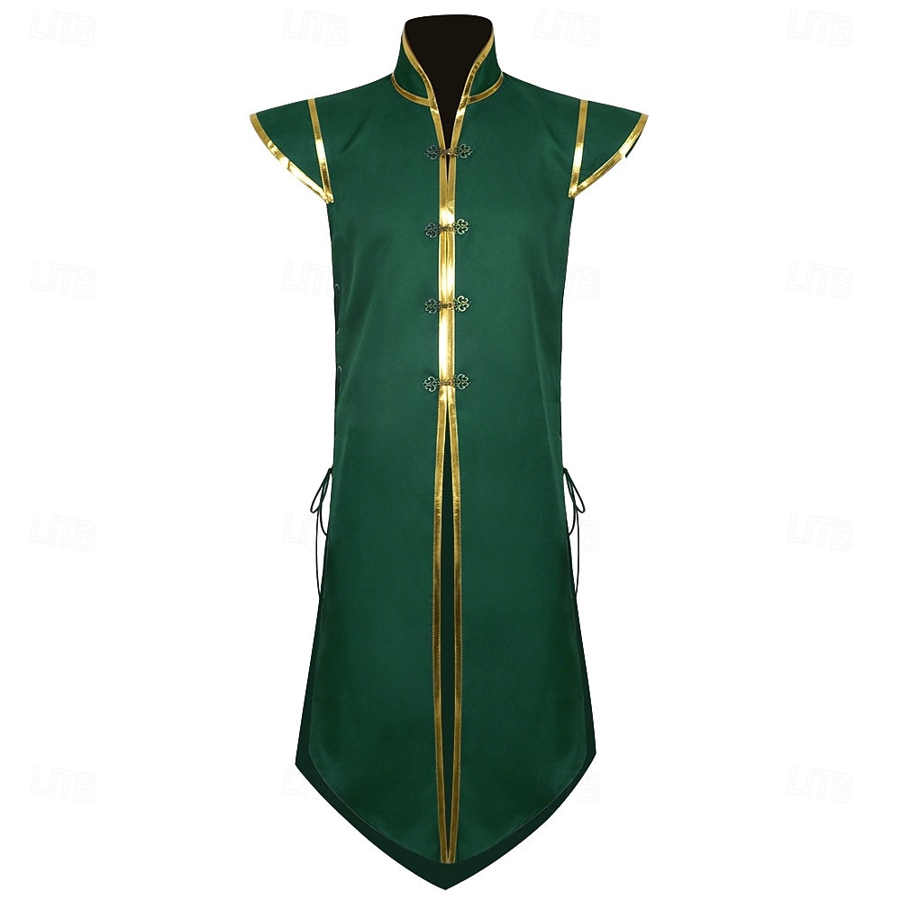 Retrò Vintage Medievale Rinascimento Gilet Senza maniche Elfo Ranger Collo alla coreana Costume Per uomo Fantasia Halloween Carnevale Fiera Rinascimentale LARP Festa a tema retrò Adulti Gilet Tutte del 2026 a $59.99 –P3