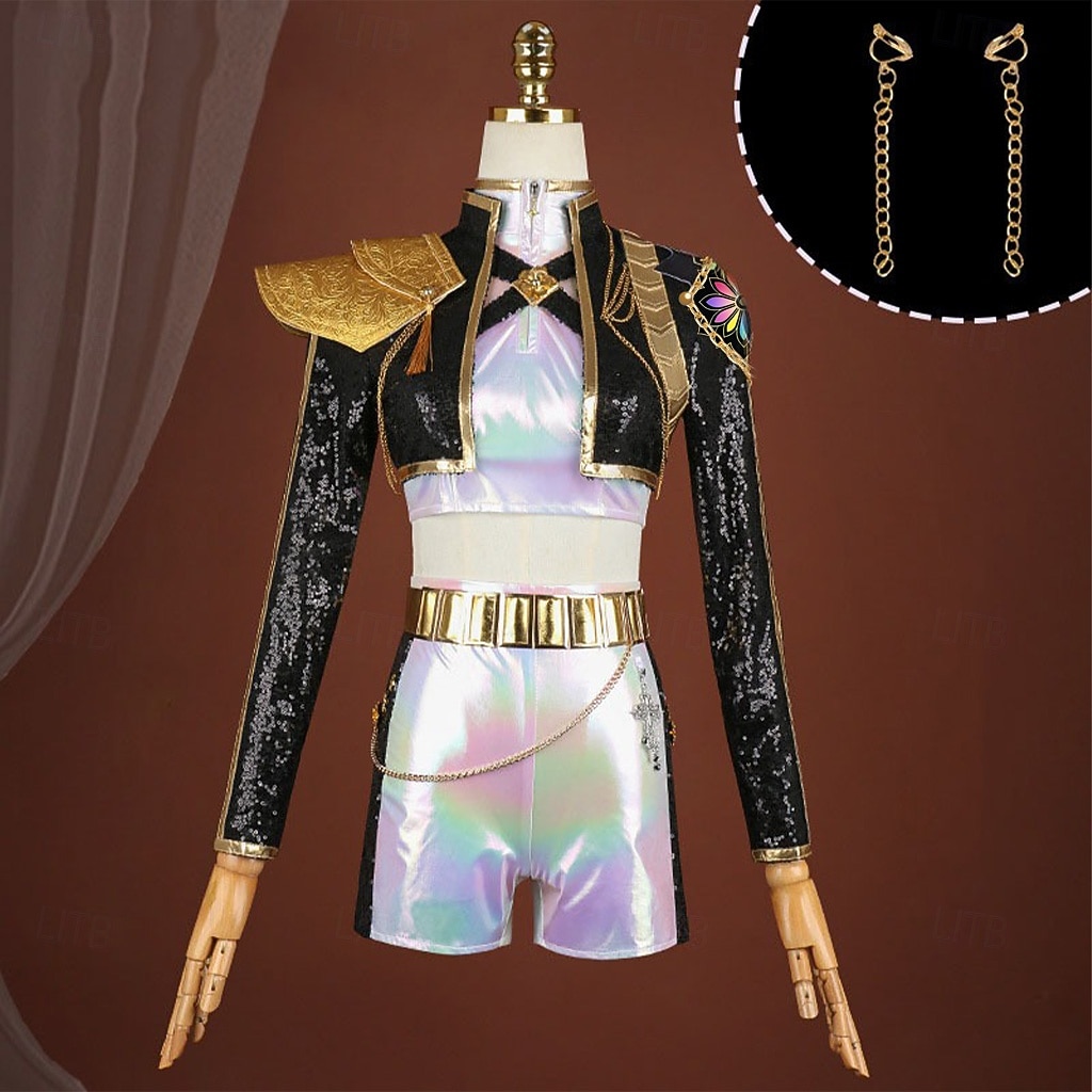 Von koreanischen Idolen inspiriert Idol Popstar Kostüm Festkleidung Virtuelles Idol for Damen Mädchen Erwachsene Kinder Halloween Karneval Leistung Comic-Konzert Anime Expo 2026 - $83.99 –P14