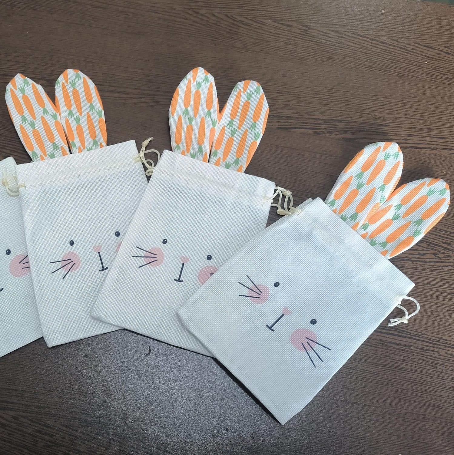 6pcs Bunny Drawstring Bags, 5.91x7.09inch, Cute Carrot Rabbit Easter Gift Pouches for Party Favors, Candy, Jewelry, Surprise Packaging, Goodie Bags for Wedding, Tailgating, Spring & Summer Events 2026 - $27.99 –P7