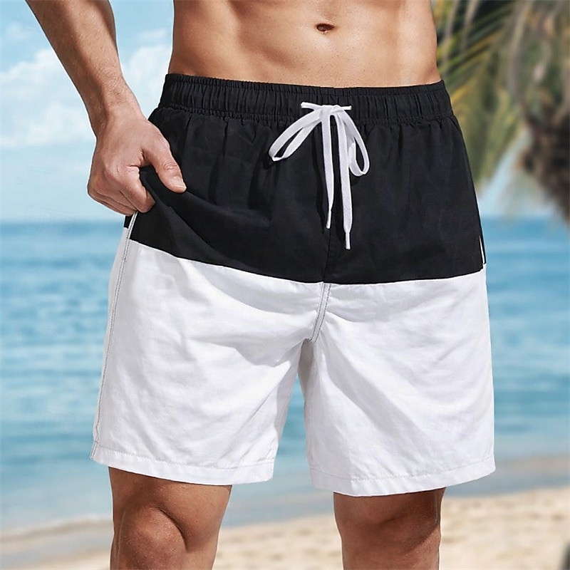 Men's Swim Trunks Boxer Swim Shorts Shorts Color Block Plain Comfort Breathable Above Knee Casual Beach Swimming Vacation Fashion Navy Blue Red Micro-elastic 2026 - $22.99 –P8