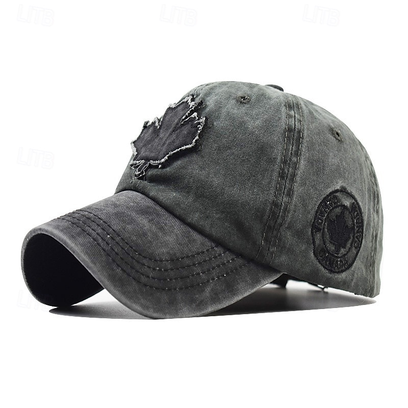 Vintage Canada Baseball Cap Maple Leaf Embroidered  Distressed Retro Dad Hat, Adjustable Cotton Outdoor Snapback Trucker Style, Unisex Casual Streetwear 2026 - $15.99 –P8