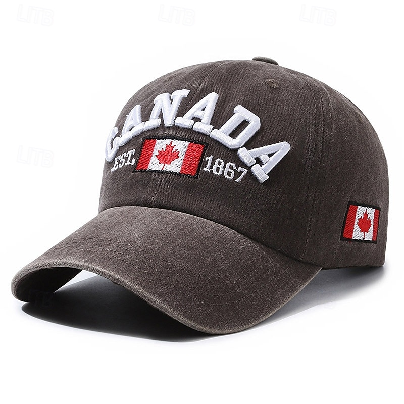 Casquette de baseball canadienne pour hommes et femmes, casquette de golf avec drapeau à la feuille d'érable pour la fête du Canada, casquette de sport et d'extérieur ajustée et unie de 2026 ? $15.99 –P9