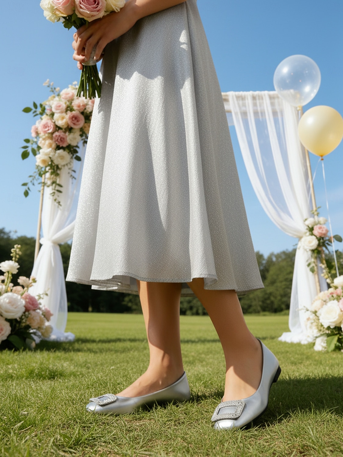 Sapatilhas femininas verde-esmeralda com fivela de cristal – sapatos elegantes para damas de honra em casamentos ao ar livre no jardim. de 2026 por $34.99 –P7