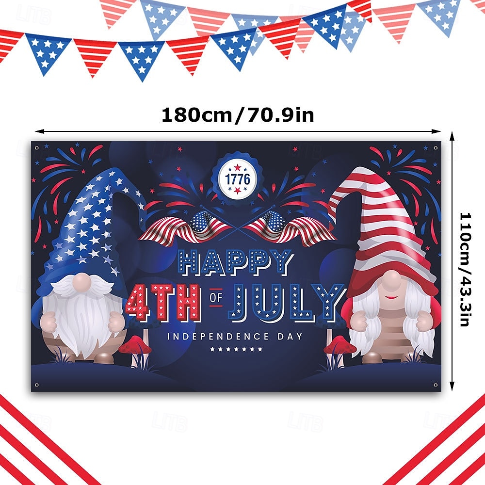 uavhengighetsdagen banner bakgrunn stoff festival utstillingsvindu veggdekorasjon hengende stoff flagg 2026 - $17.99 –P12