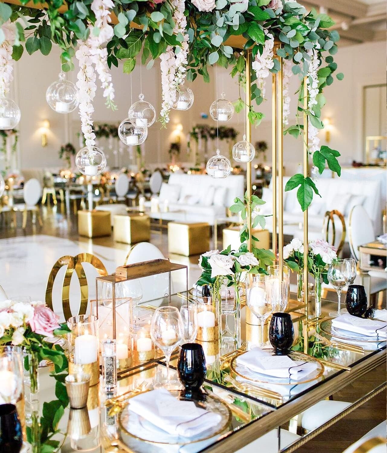 12 flores artificiales de glicina de 1,1 m/pieza, blancas, densas, artificiales, de ratán, guirnalda colgante de flores de seda, decoración para fiestas en casa o bodas. 2026 - $15.99 –P6