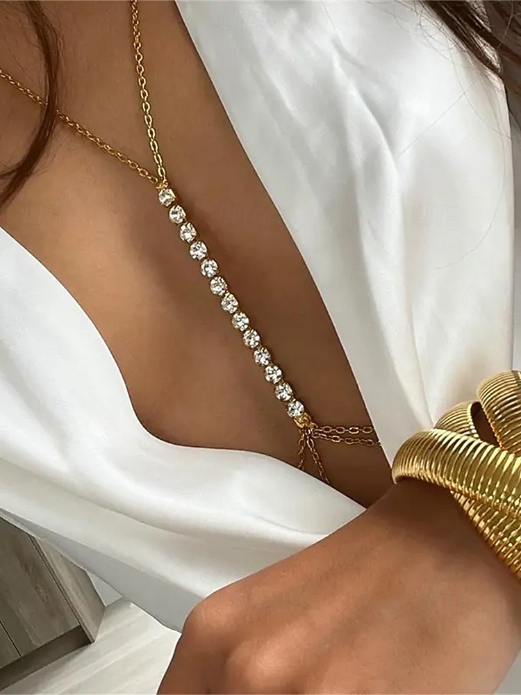 Dam Kroppskedja Silver Brun Legering Elegant Mode Standkläder 2026 - $7.99 –P2