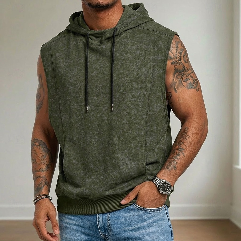 SoftFade™ Pánský tank top vest top s kyselinovým praním bezrukávová mikina bezrukávová léto jaro vintage ležérní s tkanicemi ležérní sportovní oblečení černá námořnická modrá zelená tričko pro muže 2026 - $19.99 –P5
