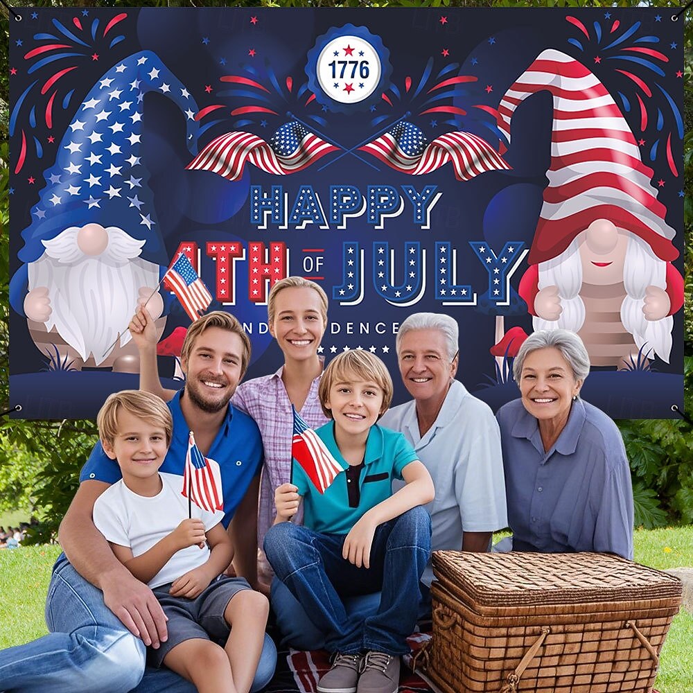 uavhengighetsdagen banner bakgrunn stoff festival utstillingsvindu veggdekorasjon hengende stoff flagg 2026 - $17.99 –P9