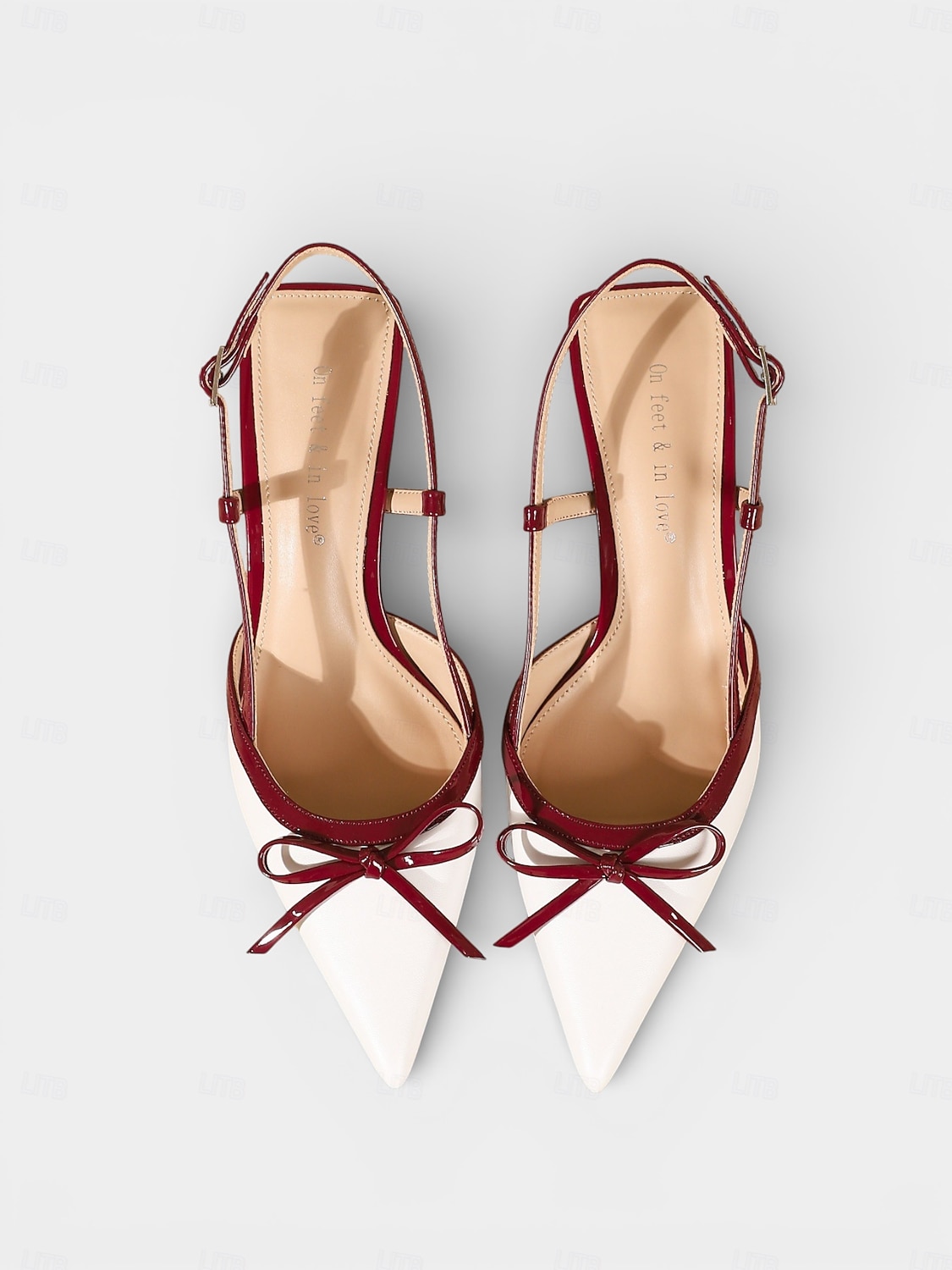 naisten punaiset ja mustat 1950-luvun vintage-tyyliset slingback-korkokengät rusetilla – teräväkärkinen, keskikorkoinen retrotyylinen avokkaat romanttisiin treffeihin, ystävänpäivään, häihin ja 2026 - $54.99 –P5