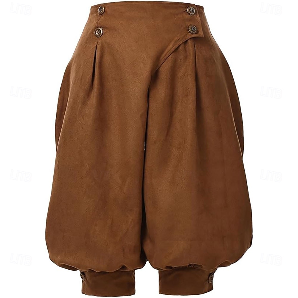 Mittelalterlich Renaissance Steampunk Piratenhose Pirat Kostüm Damen Vikinger Seeräuber Fantasie Leistung LARP Renaissance-Messe Erwachsene Hose Frühling 2026 - $42.99 –P5