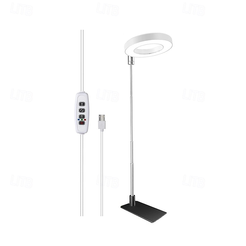 Lampada telescopica a LED per la crescita delle piante, anello d'angelo a spettro completo, rosso &luce blu per piante grasse e fiori, dimmerabile, timer, luce integrativa per piante da interno, del 2026 a $15.99 –P3