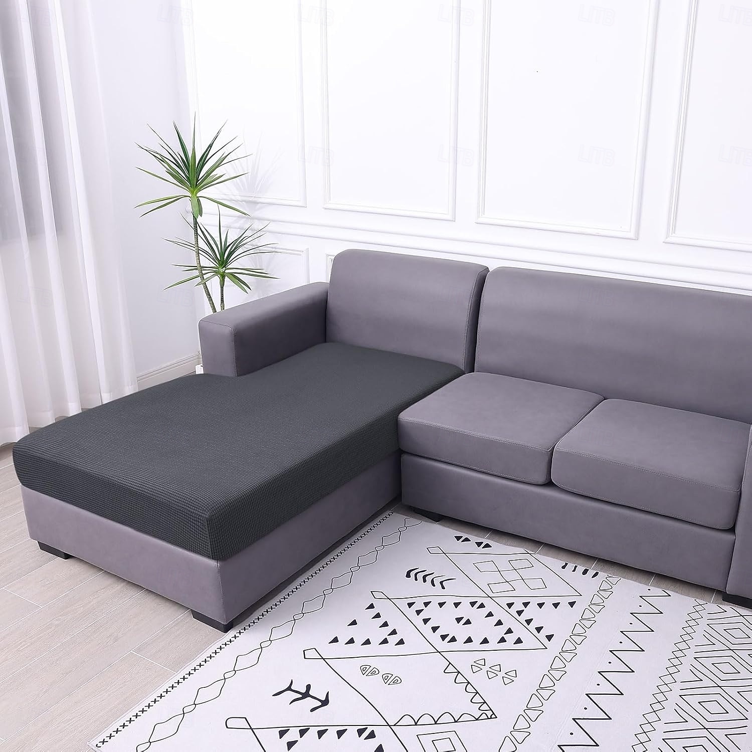 Copricuscini impermeabili per divani, copricuscini per divani componibili a forma di L, tessuto jacquard elasticizzato spesso, copri chaise longue lavabile con fondo elastico del 2026 a $18.99 –P3