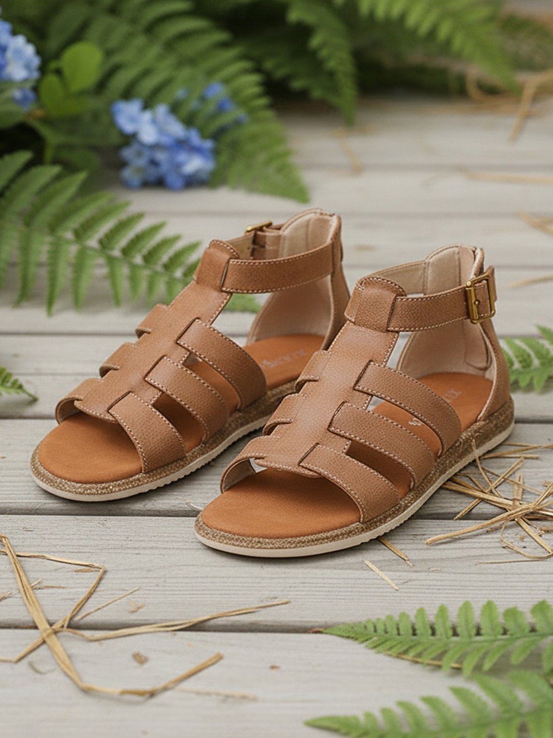 sandali casual bassi da donna con cinturino alla caviglia - morbidi sandali stile gladiatore in similpelle, suola ammortizzata leggera, comode scarpe estive da donna, da indossare tutti i giorni, per passeggiate, viaggi e feste in giardino del 2026 a $42.99 –P2