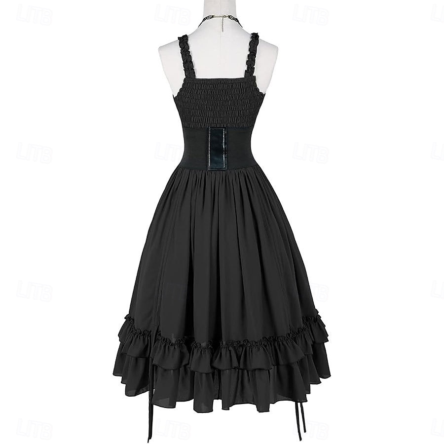 Conjunto Gótico Victoriano Renacimiento Asimétrica Vestidos Faja Collar con accesorios Princesas Corte A Disfraz Mujer Víspera de Todos los Santos Carnaval Casual Diario Feria del Renacimiento LARP 2026 - $54.99 –P8