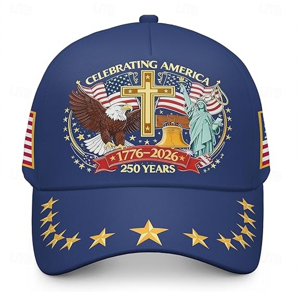 Кепка к 250-летию с орлом свободой и крестом Патриотическая американская кепка для commemorative celebration и национальной гордости семиквинтескеннального 2026 - $19.99 –P3